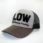 Linen Trucker Cap with Flock Printing