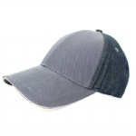 6-panel Baseball Cap with Sandwich Peak