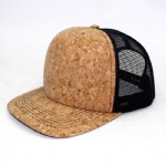 Wooden fabric trucker cap