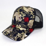 Eastern style printing 5 panels trucker cap