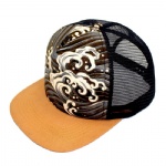 Retro Eastern Style 5 Panels Flat Peak Trucker Cap