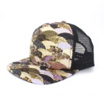 Retro Eastern Style 5 Panels Flat Peak Trucker Cap