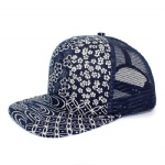 Retro Eastern Style 5 Panels Flat Peak Trucker Cap