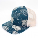 Retro Eastern Style 5 Panels Flat Peak Trucker Cap