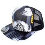 Retro Eastern Style 5 Panels Flat Peak Trucker Cap