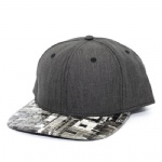 6 Panels Linen Flat Peak Snapback Cap