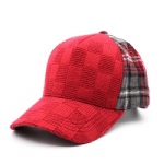 5 Panels Jacquard Plaid Baseball Cap